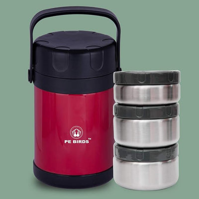 PE Birds Nutri Pack Vacuum Insulated Lunch Box Set Of 3