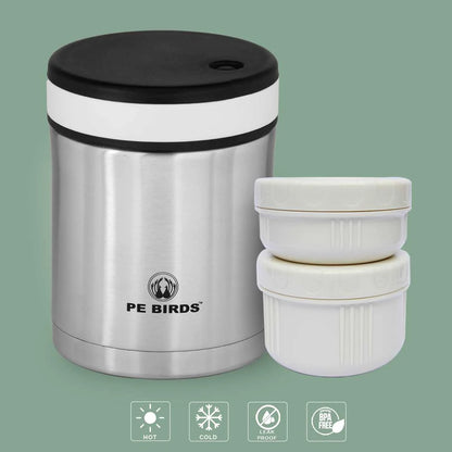 PE Birds Sambar Jar Stainless Steel Vacuum Insulated 1000ml