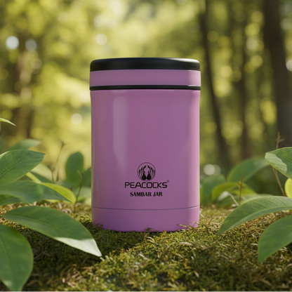 PE Birds Sambar Jar 390ml Thermal Vacuum Insulated Food Container