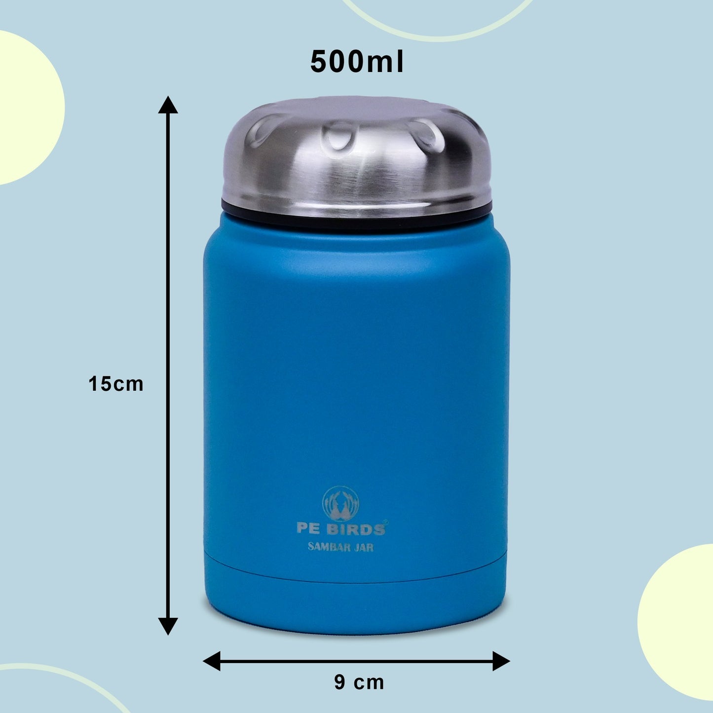 PE Birds Sambar Jar Pluto 500ml Thermal Vacuum Insulated