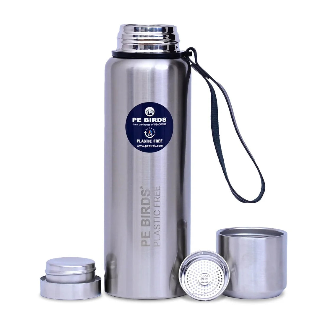 PE Birds Steel-O-Steel 750ml Thermal Vacuum Flask with Steel Cap