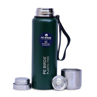 PE Birds Steel-O-Steel 750ml Thermal Vacuum Flask with Steel Cap