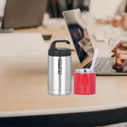 PE Birds Eat And Drink Multi Purpose Vacuum insulated Lunch Box