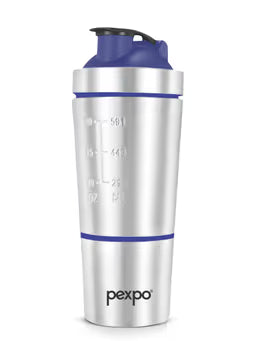 Pexpo Kinetic Shaker 900 Stainless Steel Protein Shaker with Extra Compartment