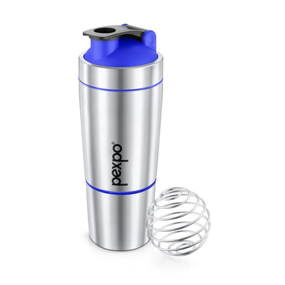 Pexpo Kinetic Shaker 900 Stainless Steel Protein Shaker with Extra Compartment