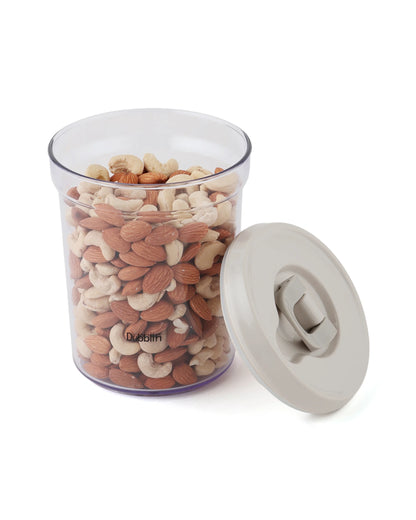 Dubblin Smart Lock Jar Round Kitchen Storage Container
