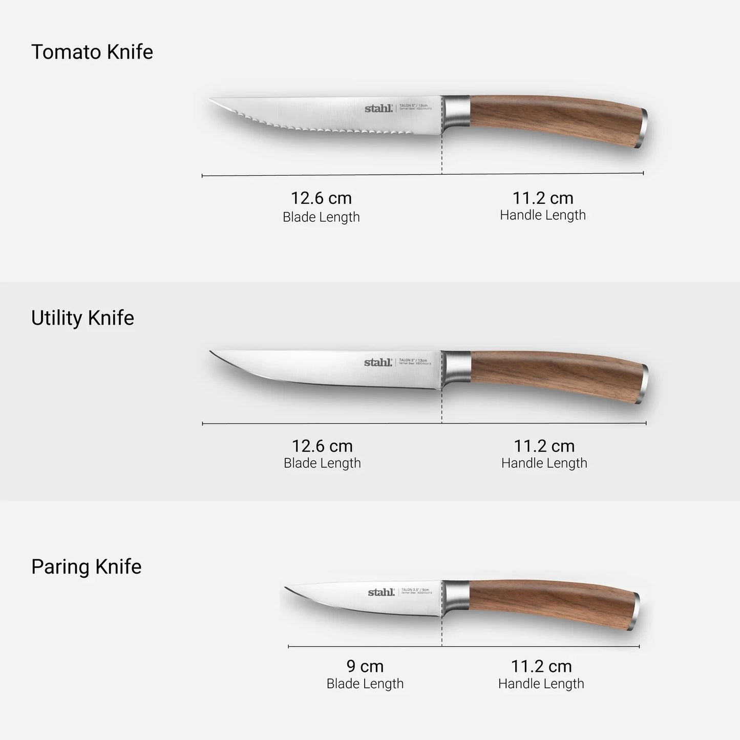 Stahl Talon Premium Knives 7pc Combo Saver (Including Knife Sharpener)