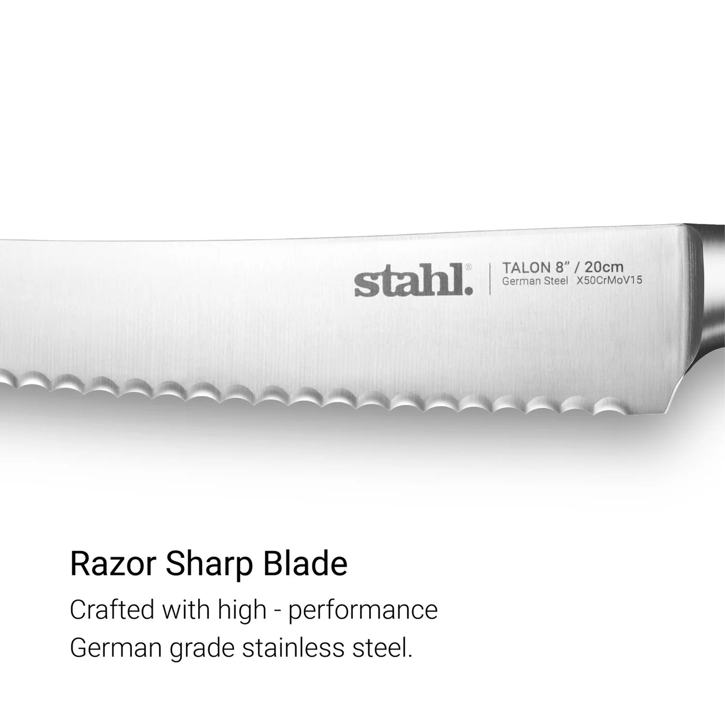 Stahl Stainless Steel Bread Knife 20cm - Talon Series