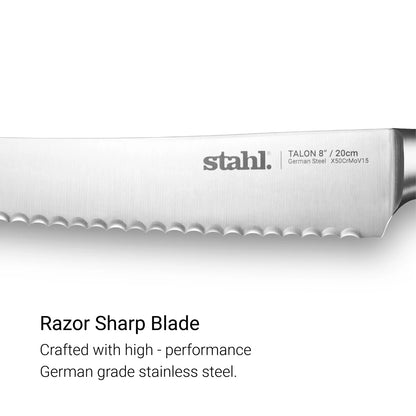 Stahl Stainless Steel Bread Knife 20cm - Talon Series