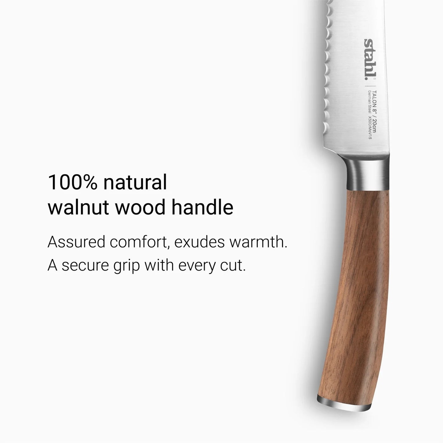 Stahl Stainless Steel Bread Knife 20cm - Talon Series
