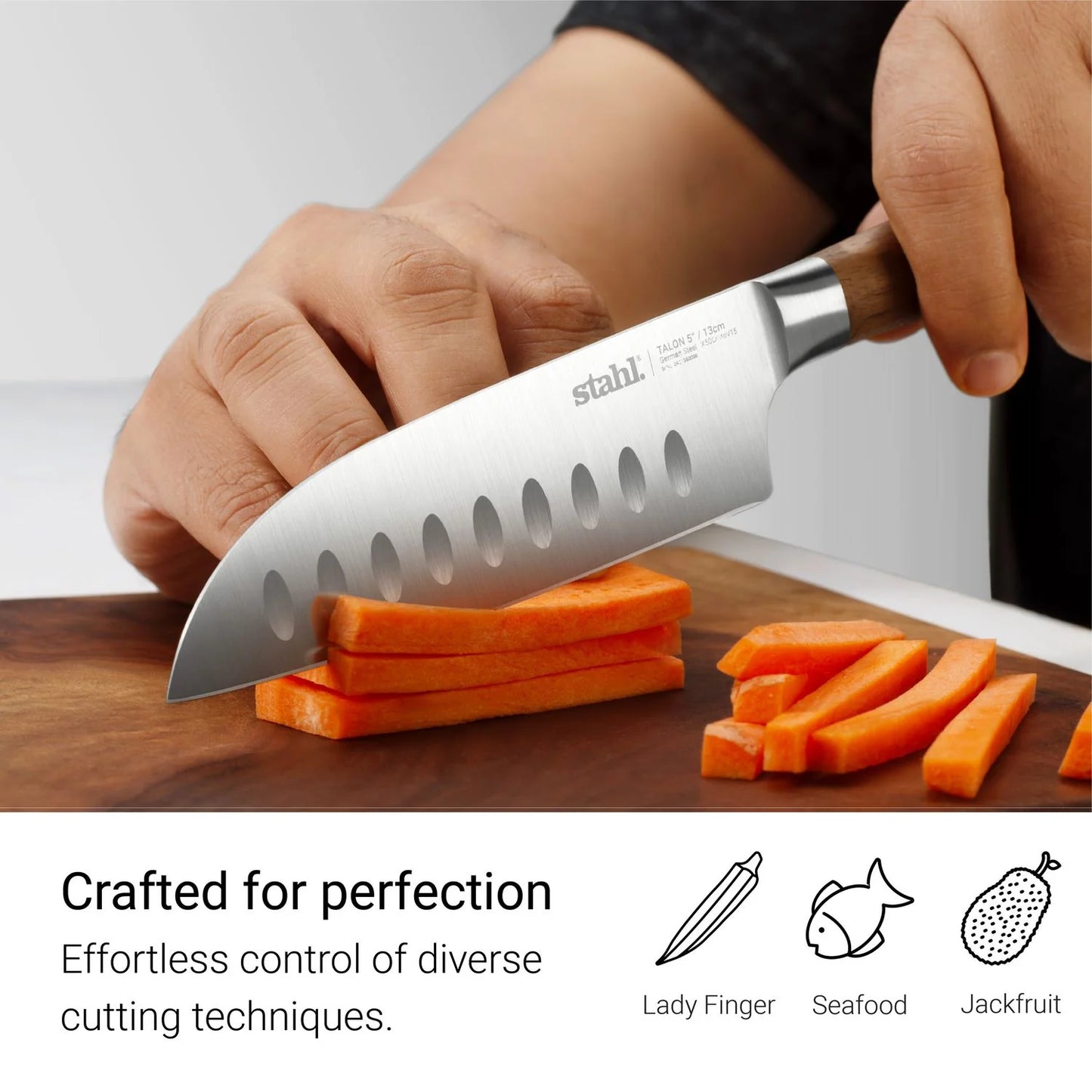 Stahl Stainless Steel Santoku Knife 13cm - Talon Series