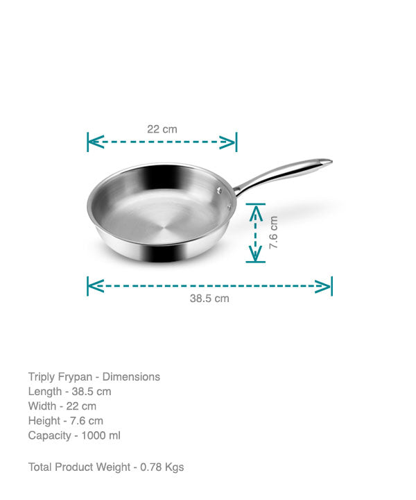 Vaya Tri-Ply Frypan - Stainless Steel