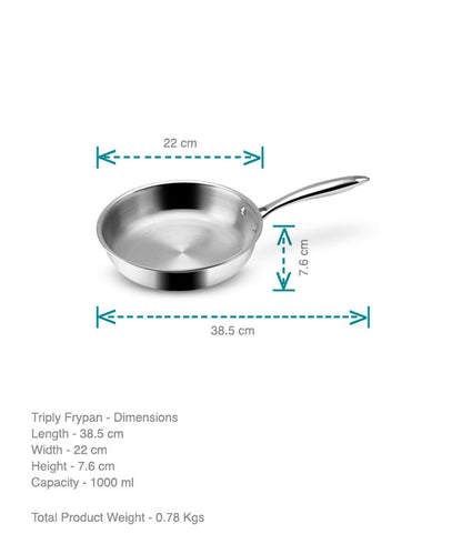 Vaya Tri-Ply Frypan - Stainless Steel
