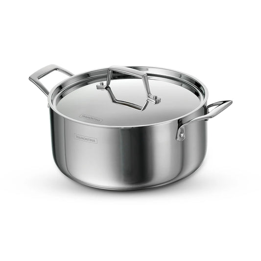 Tramontina Aeion Casserole with SS Lid (20, 24, 30cm) Tri-Ply Clad Stainless Steel