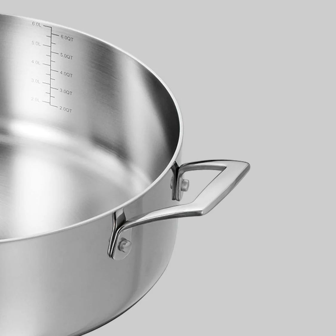 Tramontina Aeion Casserole with SS Lid (20, 24, 30cm) Tri-Ply Clad Stainless Steel