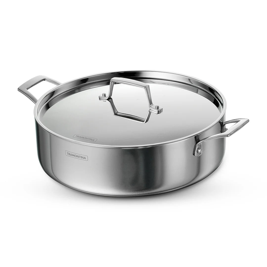 Tramontina Aeion Casserole with SS Lid (20, 24, 30cm) Tri-Ply Clad Stainless Steel