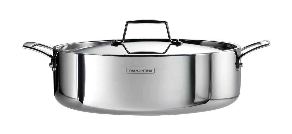 Tramontina Aeion Casserole with SS Lid (20, 24, 30cm) Tri-Ply Clad Stainless Steel