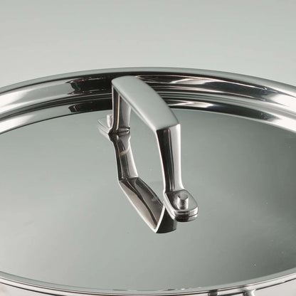 Tramontina Aeion Deep Sauté Pan with SS Lid (24cm) Tri-Ply Clad Stainless Steel