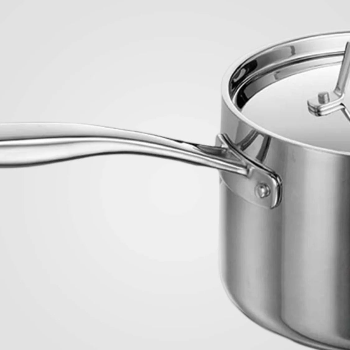 Tramontina Aeion Sauce Pan with SS Lid (14, 16, 18cm) Tri-Ply Clad Stainless Steel
