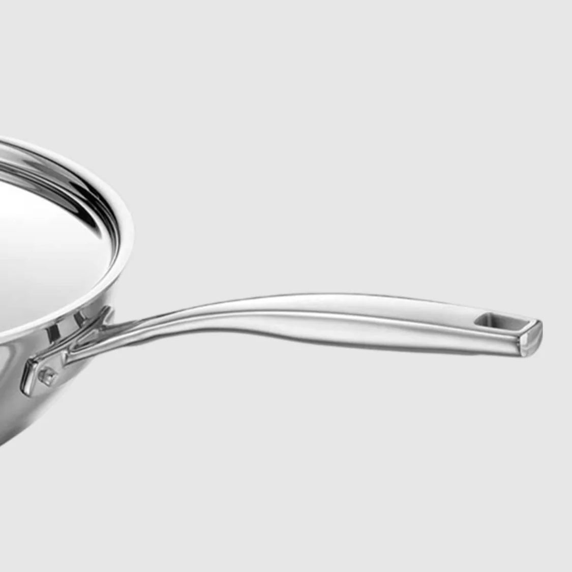 Tramontina Aeion Wok with SS Lid (26cm) Tri-Ply Clad Stainless Steel