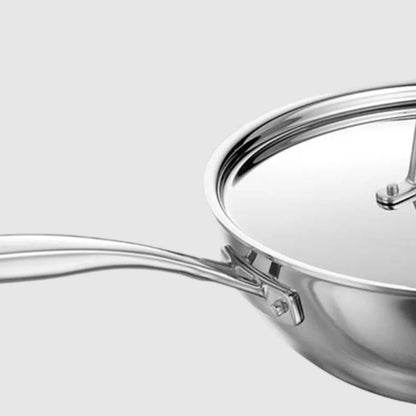 Tramontina Aeion Wok with SS Lid (26cm) Tri-Ply Clad Stainless Steel