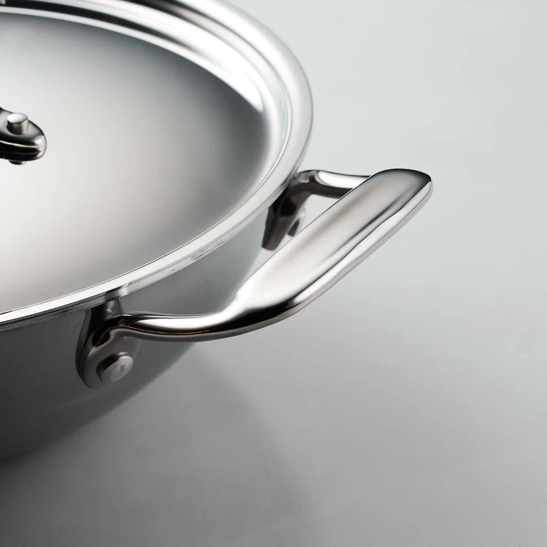 Tramontina Fusao Casserole with SS Lid (20, 24, 30cm)  Tri-Ply Clad Stainless Steel Ceramic Coated