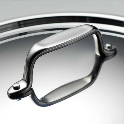 Tramontina Fusao Casserole with SS Lid (20, 24, 30cm)  Tri-Ply Clad Stainless Steel Ceramic Coated