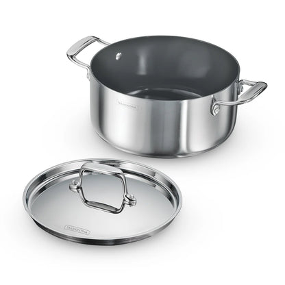 Tramontina Fusao Casserole with SS Lid (20, 24, 30cm)  Tri-Ply Clad Stainless Steel Ceramic Coated