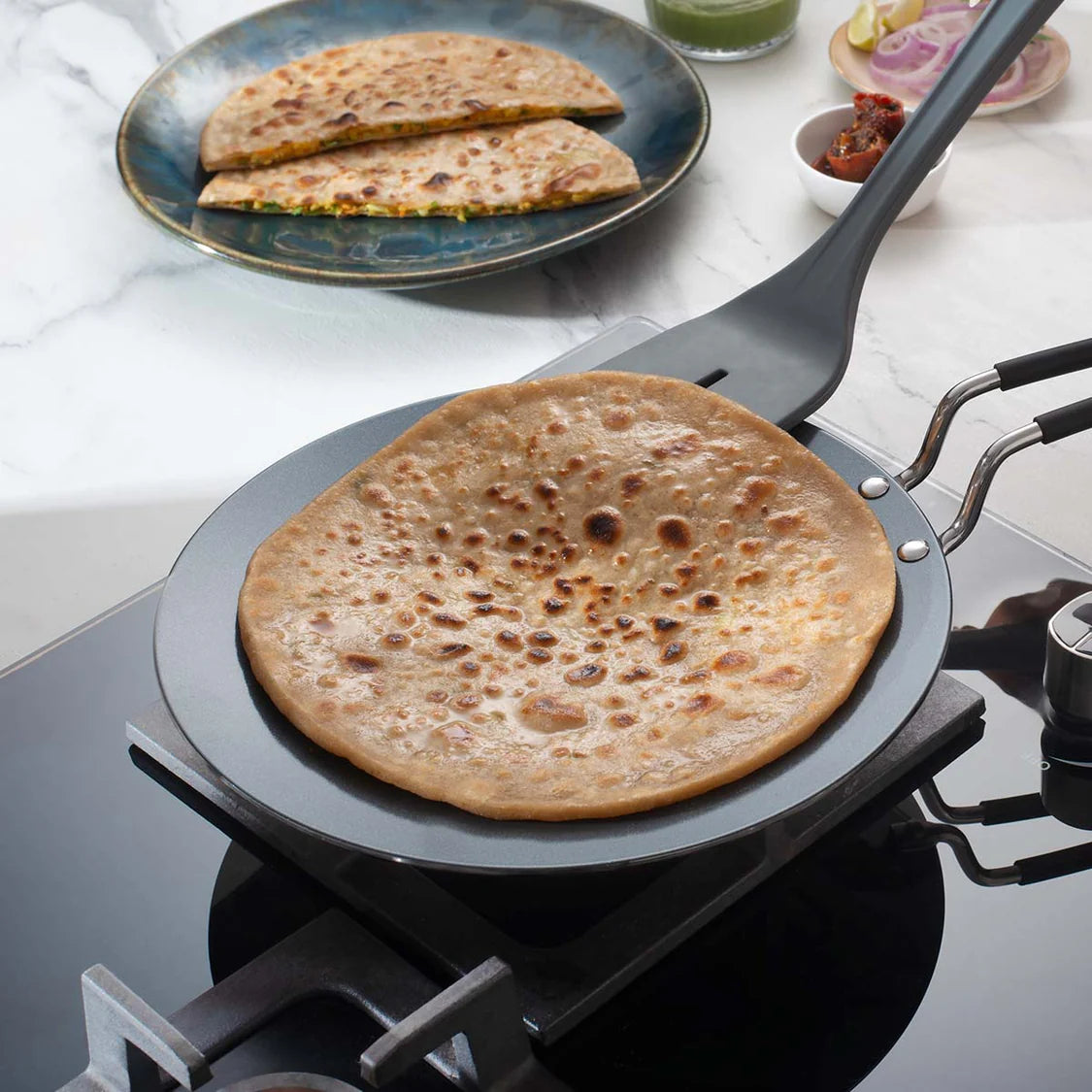 Tramontina Fusao Concave Tawa (26cm) Tri-Ply Clad Stainless Steel Ceramic Coated