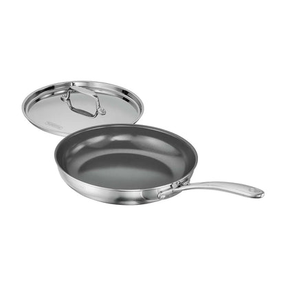 Tramontina Fusao Fry Pan With SS Lid (20, 24, 26cm) Tri-Ply Clad Stainless Steel Ceramic Coated