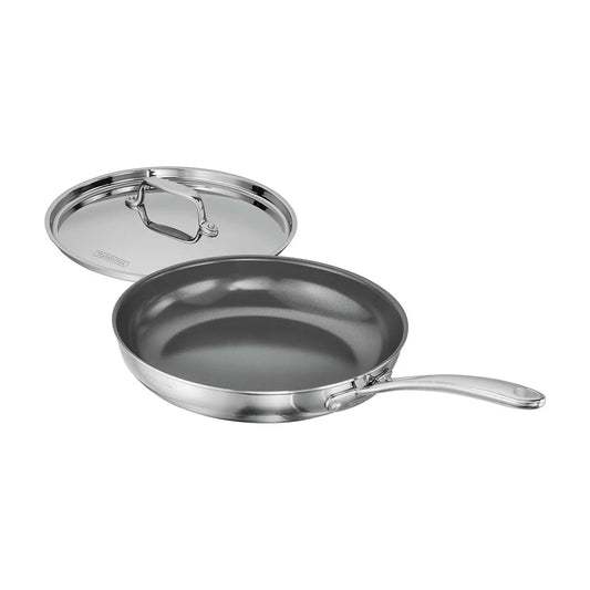 Tramontina Fusao Fry Pan With SS Lid (20, 24, 26cm) Tri-Ply Clad Stainless Steel Ceramic Coated