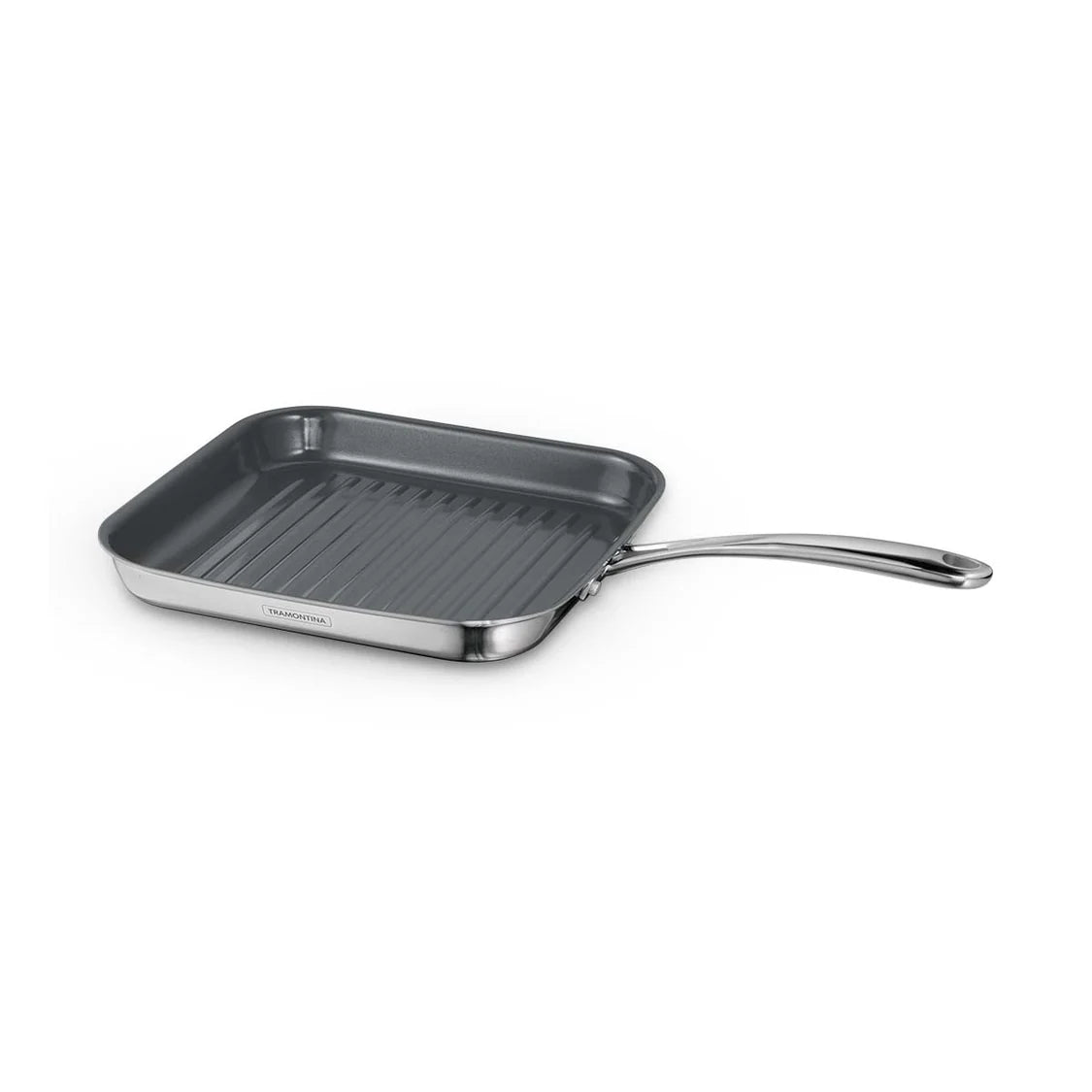 Tramontina Fusao Grill Pan (26cm)  Tri-Ply Clad Stainless Steel Ceramic Coated