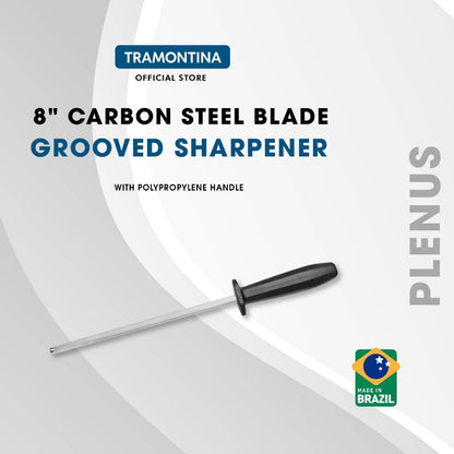 Tramontina Plenus Grooved Sharpner 20cm Black