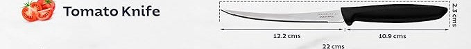 Tramontina Plenus Tomato Knife 12cm Black