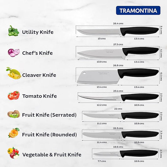 Tramontina Plenus Fruit Knife 12cm Black