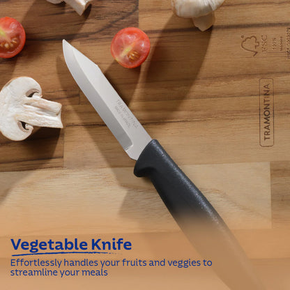 Tramontina Plenus Vegetable Knife 7cm Black