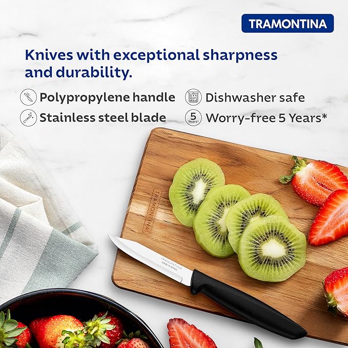 Tramontina Plenus Vegetable Knife 7cm Black