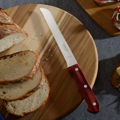 Tramontina Polywood Bread Knife 17cm Brown