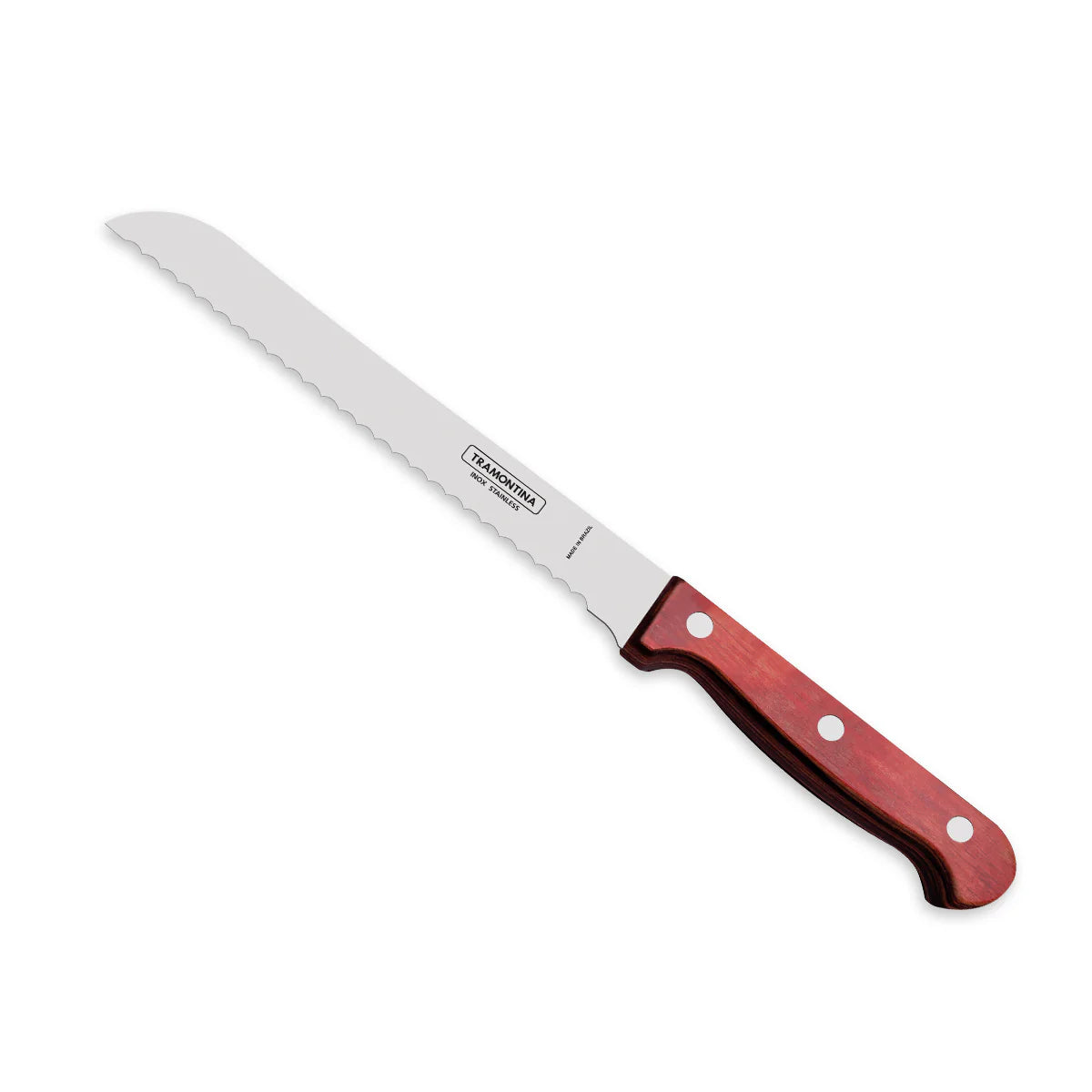 Tramontina Polywood Bread Knife 17cm Brown