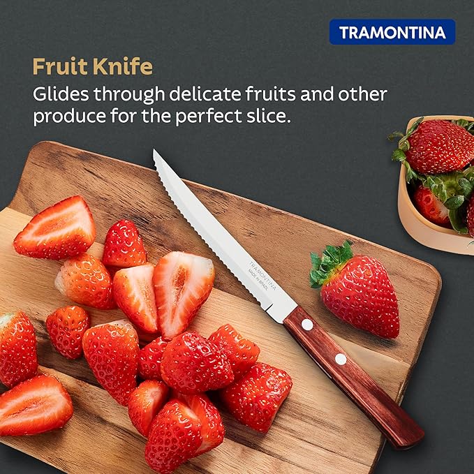 Tramontina Polywood Fruit Knife 12cm Brown