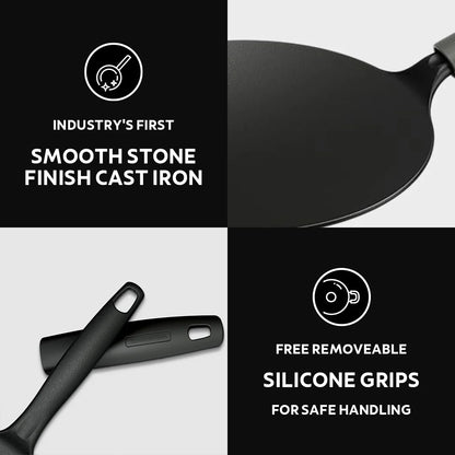 Tramontina Titanex Concave Tawa (26cm) Pre-Seasoned Cast Iron