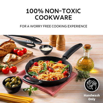 Tramontina Titanex Fry Pan (20, 22, 24cm) Pre-Seasoned Cast Iron