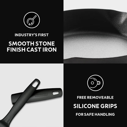 Tramontina Titanex Fry Pan (20, 22, 24cm) Pre-Seasoned Cast Iron