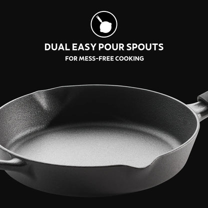 Tramontina Titanex Fry Pan (20, 22, 24cm) Pre-Seasoned Cast Iron