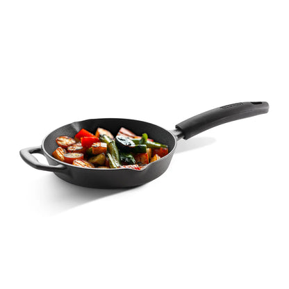 Tramontina Titanex Fry Pan (20, 22, 24cm) Pre-Seasoned Cast Iron