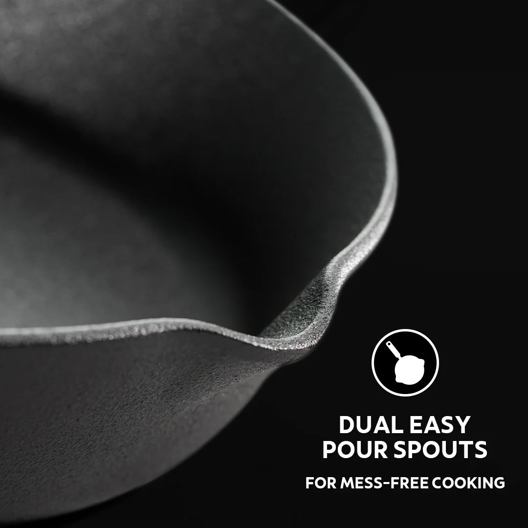 Tramontina Titanex Fry Pan (20, 22, 24cm) Pre-Seasoned Cast Iron