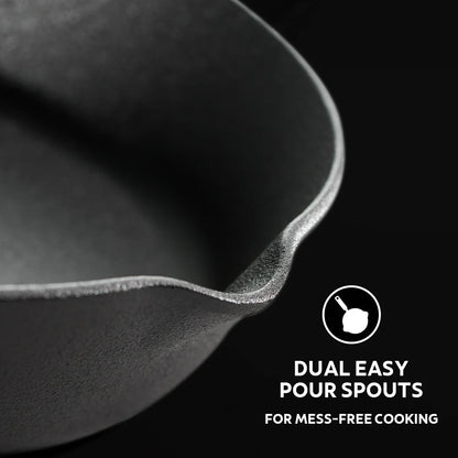 Tramontina Titanex Fry Pan (20, 22, 24cm) Pre-Seasoned Cast Iron