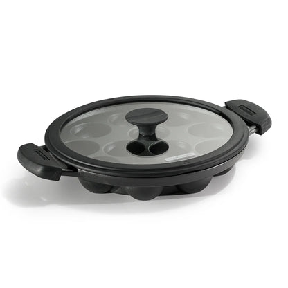 Tramontina Titanex Paniyarrakal with Glass Lid (20, 26cm)  Pre-Seasoned Cast Iron