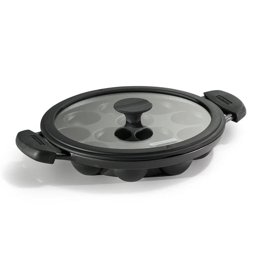 Tramontina Titanex Paniyarrakal with Glass Lid (20, 26cm)  Pre-Seasoned Cast Iron
