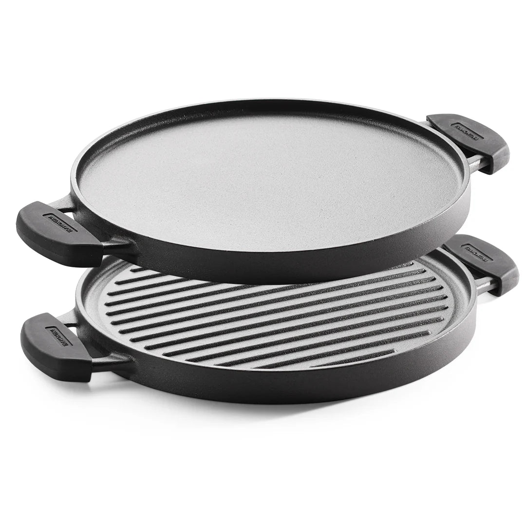 Tramontina Titanex Reversible Grill / Tawa (30cm) Pre-Seasoned Cast Iron